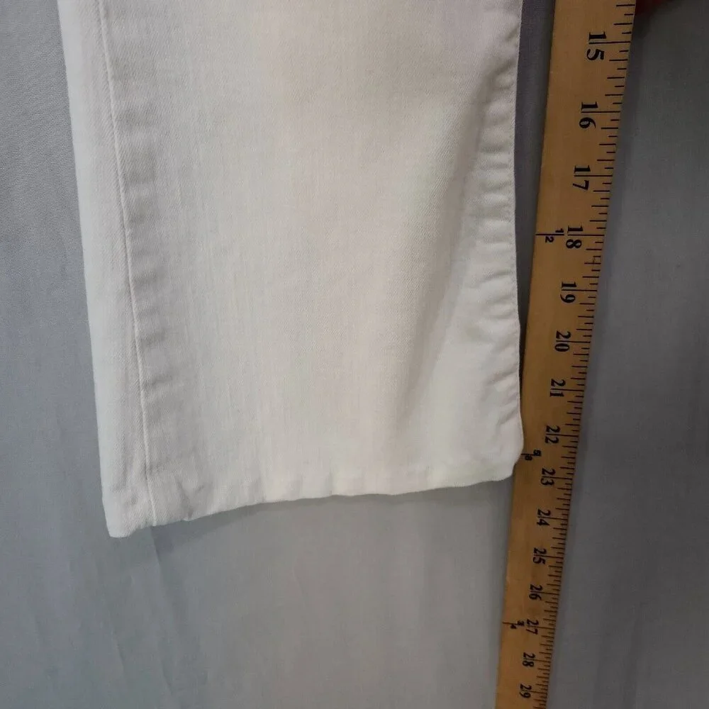 Pilcro Anthropologie Superscript Flared Jeans Women's Size 26 White 23" Inseam - Picture 9 of 15